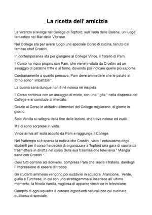 La ricetta dell'amicizia