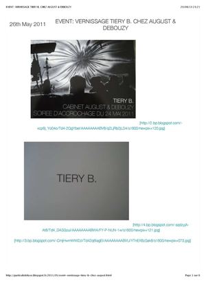 TIERY B. / TIERY BOURQUIN / PARTICULE DE LUXE