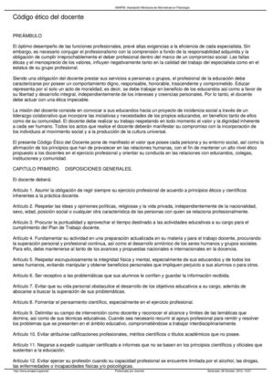 Codigo Etico del docente