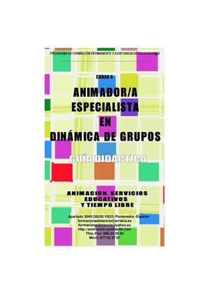 Guia Didactica curso Animador Especialista en Dinamica de Grupos