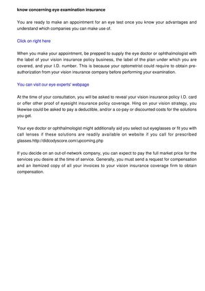 Calaméo - Utilizing Your Vision Insurance coverage for an Eye Exam}