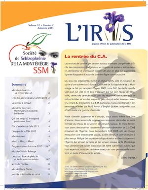 Journal L'Iris, vol.12, no2, automne 2013