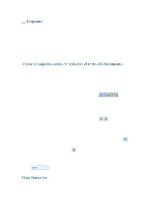 Esquema y Borrador En Word