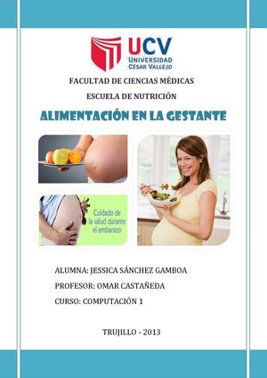 ALIMENTACIÓN EN LA GESTANTE