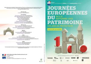 Programme journées patrimoine 2013