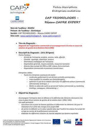 Accompagnement à la mise en oeuvre de solutions de gestion de la relation client