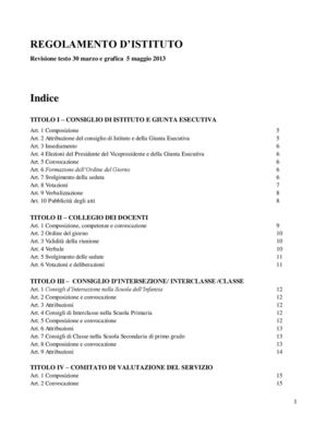 Regolamento di Istituto