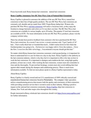 Remy Capillus - Real Hair Extensions