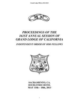 Grand Lodge Presiding Officers 2013 / Odd Fellow / IOOF / CAIOOF/ Dave Reed