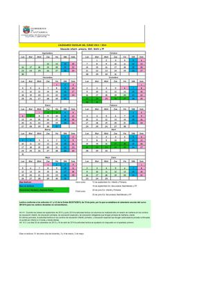 Calendario Escolar 2013/14