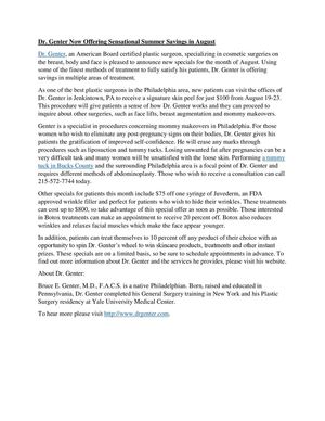 Dr. Genter - Tummy Tuck Bucks County
