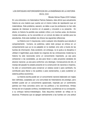 LOS ENFOQUES HISTORIOGRÁFICOS EN LA ENSEÑANZA DE LA HISTORIA EN EL CCH