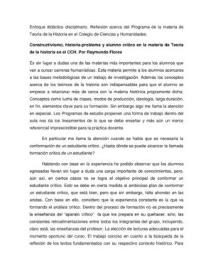 Constructivismo, historia-problema y alumno crítico en la materia de Teoría de la historia en el CCH