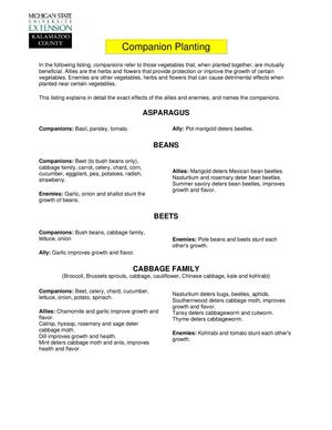 Companion Planting - Michigan State University