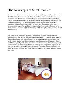 The Benefits of Metal Iron Beds 