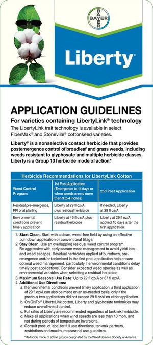 Liberty Cotton Herbicide - Cotton 2012 Product Guide
