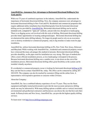 Ameridrill - Drilling Companies NJ