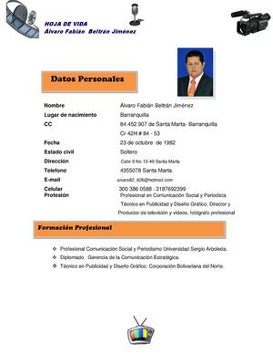 ALVARO BELTRAN JIMENEZ HOJA DE VIDA