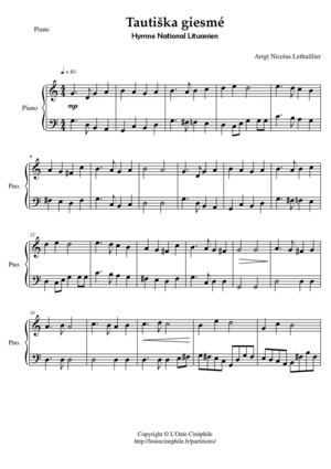 Tautiška giesmė - Piano