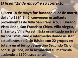 Historia del liceo 18 de mayo Las Piedras (Canelones-Uruguay)