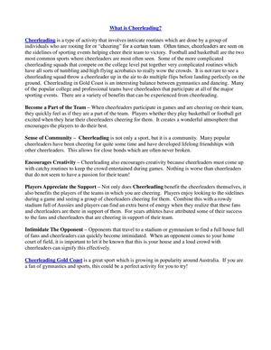 What is Cheerleading?