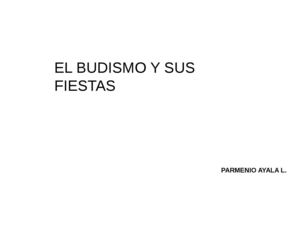 EL BUDISMO Y SUS FIESTAS 