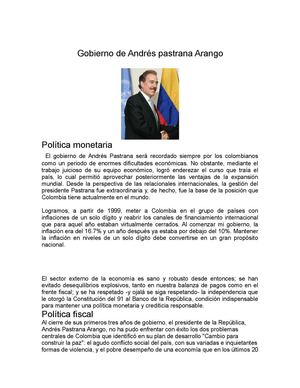 gobierno andres pastrana,alvaro uribe,juan 