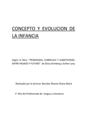  CONCEPTO Y  EVOLUCIÓN DE  LA INFANCIA 
