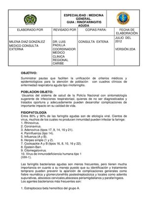 GUIA DE RINOFARINGITIS
