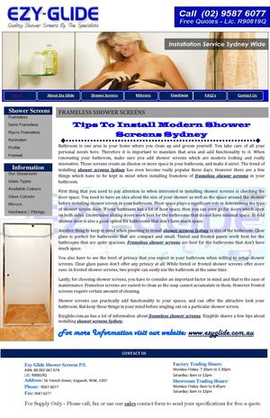 Frameless Shower Screens