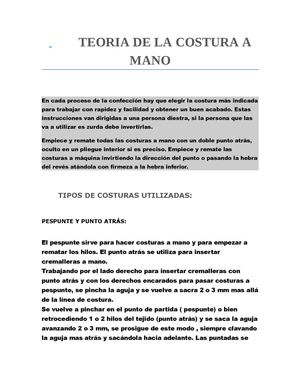 La costura a mano