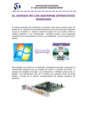 EL SONIDO EN LOS SISTEMAS OPERATIVOS WINDOWS