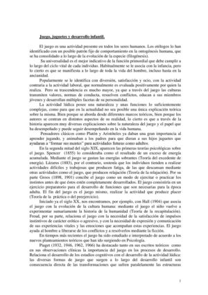 Importancia del juego