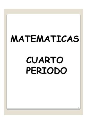 MATEMATICAS CUARTO PERIODO