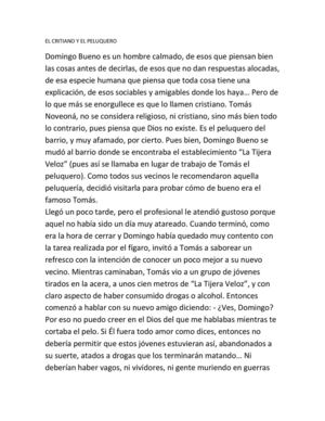 El cristiano y el peluquero