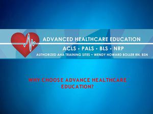 Why Choose Advance Healthcare Education?