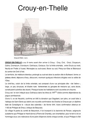 Passé de Crouy-en-Thelle  (foyer culturel 1985)