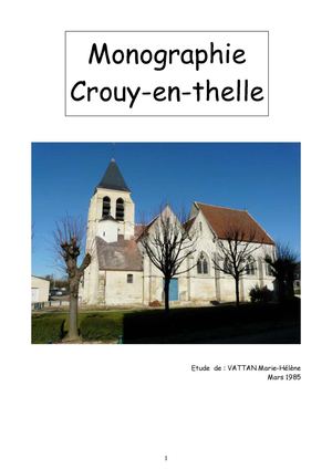 Monographie de Marie Hélène VATTAN mars 1985