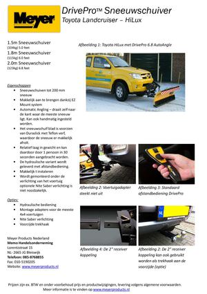Toyota landcruiser/hilux sneeuwschuiver meyerproducts.nl