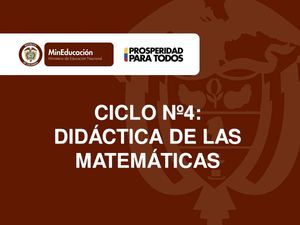 Cuarto ciclo de visitas. Didáctica de las matemáticas