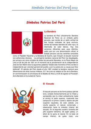 Símbolos Patrios Del Perú