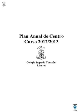 Plan Anual de Centro. Curso 2012-13