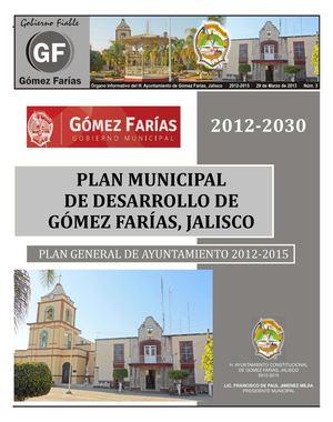 Plan Municipal de Desarrollo Gómez Farías Jalisco, México.