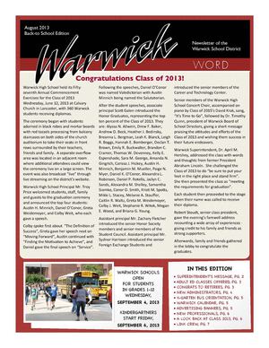 Warwick Word Summer 2013