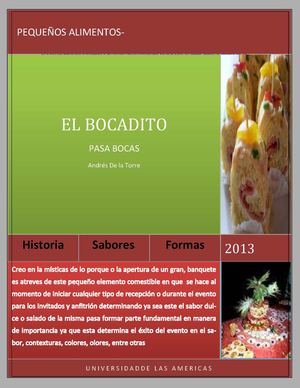 Los bocaditos de mi tierra