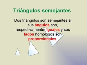 SEMEJANZA DE TRIANGULOS