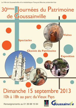 Programme Journée du patrimoine Goussainville 2013