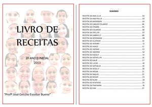 Livro de Receitas do 2º ano Inicial D