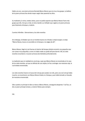 Blancanieves y los siete enanitos