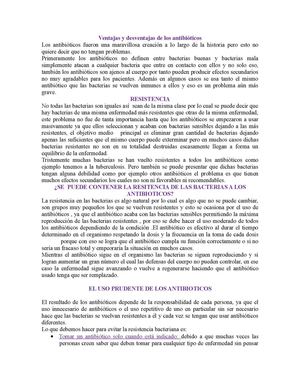 ventajas y desventajas de los antibioticos
